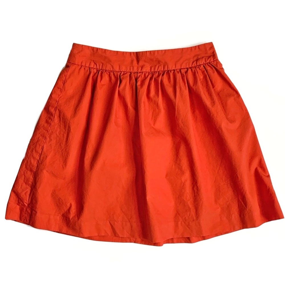 BANANA REPUBLIC Size 0P Red-Orange Circle Mini Skirt